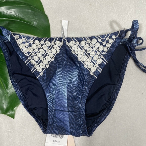 NWT‎ Nanette Lepore Deja Blue Vamp Bikini Bottom S - Picture 7 of 12